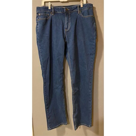 Blue Mountain Dark Wash Straight Leg Jeans Size 16 NWOT - Picture 1 of 6